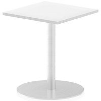 Italia Poseur Square Table, 600mm Wide, White