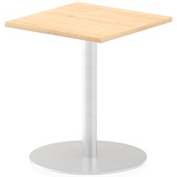 Italia Poseur Square Table, 600mm Wide, Maple