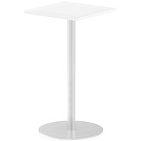Italia Poseur Square Table, 600mm Wide, High, White