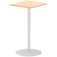 Italia Poseur Square Table, 600mm Wide, High, Maple