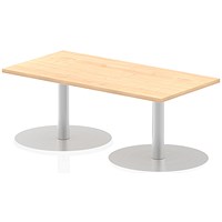 Italia Poseur Rectangle Table 1200mm Wide, 600mm Deep, Low, Maple