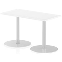 Italia Poseur Rectangle Table 1200mm Wide, 600mm Deep, White Italia Poseur Rectangle Table 1200mm Wide, 600mm Deep, White