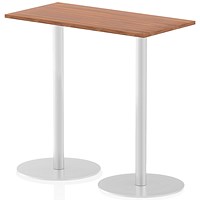 Italia Poseur Rectangular Table, W1200 x D600 x H1145mm, Walnut Italia Poseur Rectangular Table, W1200 x D600 x H1145mm, Walnut
