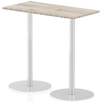 Italia Poseur Rectangular Table, W1200 x D600 x H1145mm, Grey Oak Italia Poseur Rectangular Table, W1200 x D600 x H1145mm, Grey Oak