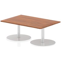 Italia Poseur Rectangular Table, W1200 x D800 x H475mm, Walnut Italia Poseur Rectangular Table, W1200 x D800 x H475mm, Walnut