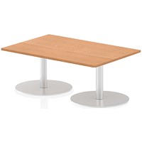 Italia Poseur Rectangular Table, W1200 x D800 x H475mm, Oak
