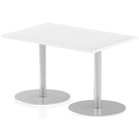 Italia Poseur Rectangle Table 1200mm Wide, 800mm Deep, White