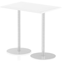 Italia Poseur Rectangle Table 1200mm Wide, 800mm Deep, High, White