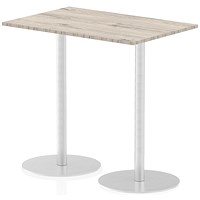 Italia Poseur Rectangular Table, W1200 x D800 x H1145mm, Grey Oak Italia Poseur Rectangular Table, W1200 x D800 x H1145mm, Grey Oak