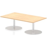 Italia Poseur Rectangular Table, W1400 x D800 x H475mm, Maple