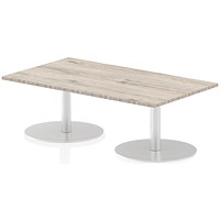 Italia Poseur Rectangular Table, W1400 x D800 x H475mm, Grey Oak Italia Poseur Rectangular Table, W1400 x D800 x H475mm, Grey Oak