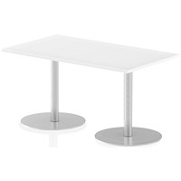 Italia Poseur Rectangle Table 1400mm Wide, 800mm Deep, White