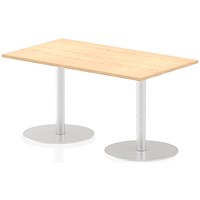 Italia Poseur Rectangle Table 1400mm Wide, 800mm Deep, Maple