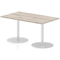 Italia Poseur Rectangle Table 1400mm Wide, 800mm Deep, Grey Oak