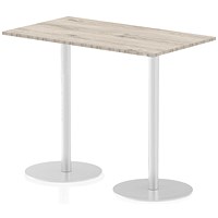 Italia Poseur Rectangular Table, W1400 x D800 x H1145mm, Grey Oak Italia Poseur Rectangular Table, W1400 x D800 x H1145mm, Grey Oak