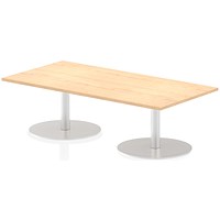 Italia Poseur Rectangular Table, W1600 x D800 x H475mm, Maple