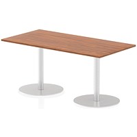 Italia Poseur Rectangle Table 1600mm Wide, 800mm Deep, Walnut