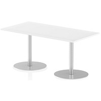 Italia Poseur Rectangle Table 1600mm Wide, 800mm Deep, White