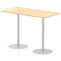 Italia Poseur Rectangular Table, W1600 x D800 x H1145mm, Maple