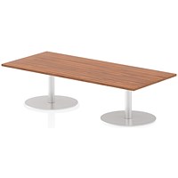 Italia Poseur Rectangular Table, W1800 x D800 x H475mm, Walnut