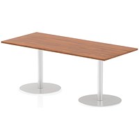Italia Poseur Rectangle Table 1800mm Wide, 800mm Deep, Walnut Italia Poseur Rectangle Table 1800mm Wide, 800mm Deep, Walnut