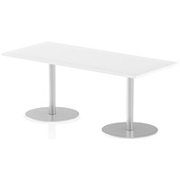 Italia Poseur Rectangle Table 1800mm Wide, 800mm Deep, White