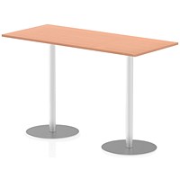 Italia Poseur Rectangular Table, W1800 x D800 x H1145mm, Beech