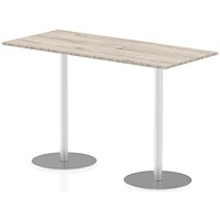 Italia Poseur Rectangular Table, W1800 x D800 x H1145mm, Grey Oak Italia Poseur Rectangular Table, W1800 x D800 x H1145mm, Grey Oak