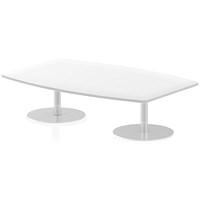 Italia Poseur Trapezoidal High Gloss Table, W1800mm x D1200mm x H475mm, White