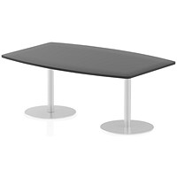 Italia Poseur High Gloss Table, 1800mm Wide, Black