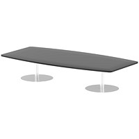 Italia Poseur High Gloss Table, 2400mm Wide, 1200mm Deep, Low, Black