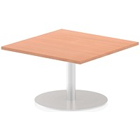 Italia Poseur Square Table, 800mm Wide, 475mm High, Beech