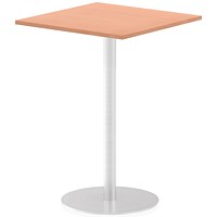 Italia Poseur Square Table, 800mm Wide, 1145mm High, Beech
