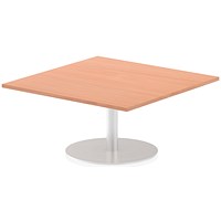 Italia Poseur Square Table, 1000mm Wide, 475mm High, Beech