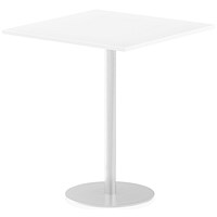 Italia Poseur Square Table, 1000mm Wide, 1145mm High, White