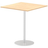 Italia Poseur Square Table, 1000mm Wide, 1145mm High, Maple