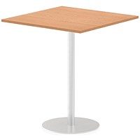 Italia Poseur Square Table, 1000mm Wide, 1145mm High, Oak