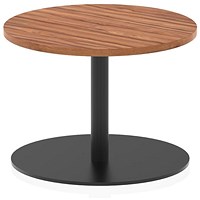 Italia Poseur Round Table, 600mm Wide, 475mm High, Walnut Italia Poseur Round Table, 600mm Wide, 475mm High, Walnut