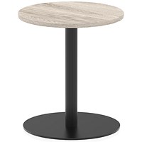 Italia Poseur Round Table, 600mm Wide, 720mm High, Grey Oak Italia Poseur Round Table, 600mm Wide, 720mm High, Grey Oak
