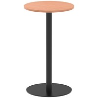 Italia Poseur Round Table, 600mm Wide, 1145mm High, Beech Italia Poseur Round Table, 600mm Wide, 1145mm High, Beech