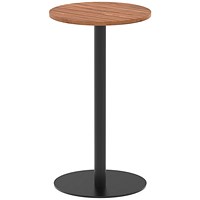 Italia Poseur Round Table, 600mm Wide, 1145mm High, Walnut Italia Poseur Round Table, 600mm Wide, 1145mm High, Walnut