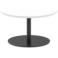Italia Poseur Round Table, 800mm Wide, 475mm High, White Italia Poseur Round Table, 800mm Wide, 475mm High, White