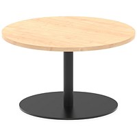 Italia Poseur Round Table, 800mm Wide, 475mm High, Maple