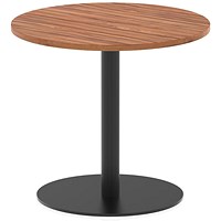 Italia Poseur Round Table, 800mm Wide, 720mm High, Walnut Italia Poseur Round Table, 800mm Wide, 720mm High, Walnut