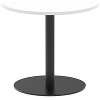 Italia Poseur Round Table, 800mm Wide, 720mm High, White Italia Poseur Round Table, 800mm Wide, 720mm High, White
