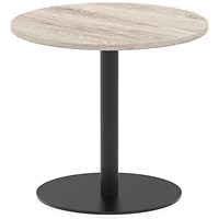 Italia Poseur Round Table, 800mm Wide, 720mm High, Grey Oak Italia Poseur Round Table, 800mm Wide, 720mm High, Grey Oak