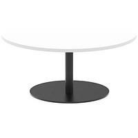 Italia Poseur Round Table, 1000mm Wide, 475mm High, White Italia Poseur Round Table, 1000mm Wide, 475mm High, White