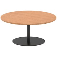 Italia Poseur Round Table, 1000mm Wide, 475mm High, Oak Italia Poseur Round Table, 1000mm Wide, 475mm High, Oak