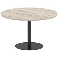 Italia Poseur Round Table, 1200mm Wide, 720mm High, Grey Oak Italia Poseur Round Table, 1200mm Wide, 720mm High, Grey Oak