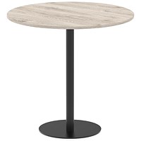 Italia Poseur Round Table, 1200mm Wide, 1145mm High, Grey Oak